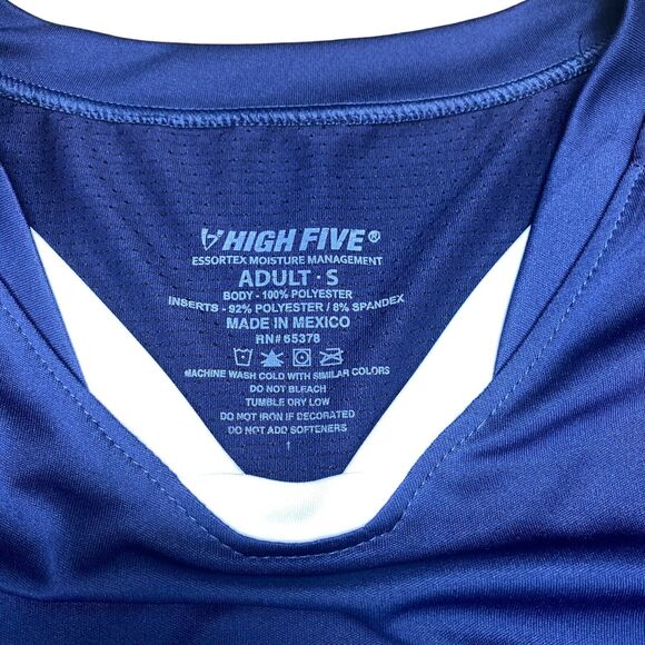 High Five USA Soccer Jersey Blue White Adult Size Small Short Sleeve Pullover - Picture 5 of 10